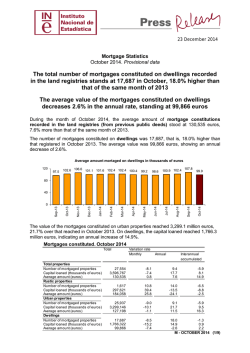 The total number of mortgages constituted on dwellings recorded in
