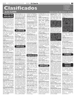Clasificados Diario El Clar&iacute;n de La Victoria Lunes - ElClarin.net.ve