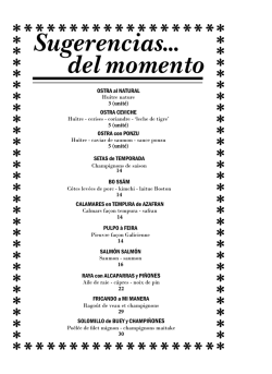 MENU D&eacute;tails - Tapas 24