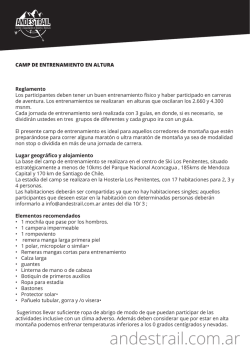 Reglamentos y Cronogramas - Andes Trail