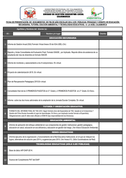 Nombre y/o lugar: Distrito: Informe ejecutivo de - UGEL Cajamarca