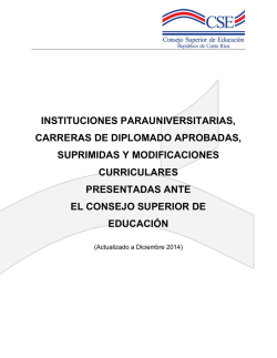 Instituciones y Carreras - Consejo Superior de Educaci&oacute;n P&uacute;blica