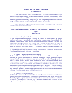Resumen OD y Minors 2015 - Universidad del Desarrollo