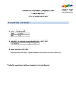 Informe de Fallas - CDEC SIC