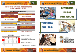 ACTIVIDADES F&Iacute;SICAS PARA ADULTOS TEMPORADA 2014 / 2015