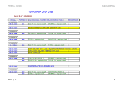 TEMPORADA 2014-2015 CALENDARIO DEFINITIVO 1