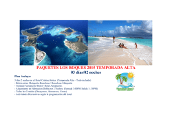 PAQUETES LOS ROQUES 2015 TEMPORADA ALTA 03 d&iacute;as/02