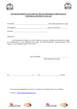 solicitud - Federaci&oacute;n de Castilla y Le&oacute;n de Nataci&oacute;n