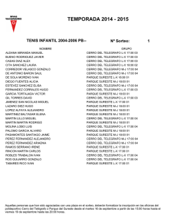 TEMPORADA 2014