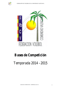 Bases de Competici&oacute;n Temporada 2014 &ndash;2015