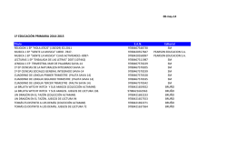 1&ordm; EDUCACI&Oacute;N PRIMARIA 2014-2015