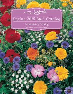 Spring 2015 Bulb Catalog - Wolfgang Candy Fundraising
