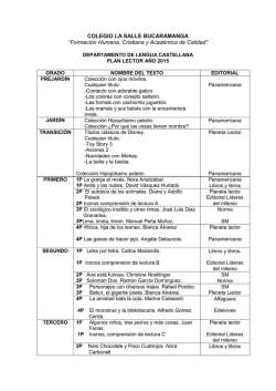 plan lector 2015 - Colegio La Salle