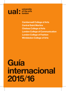 Gu&iacute;a internacional 2015/16 - University of the Arts London