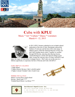 Experience Cuba with KPLU Public Radio 2015