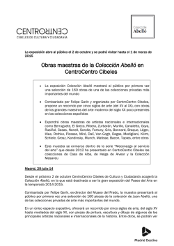 Obras maestras de la Colecci&oacute;n Abell&oacute; en CentroCentro Cibeles