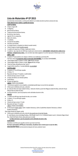Lista de Materiales 4&ordm; EP 2015