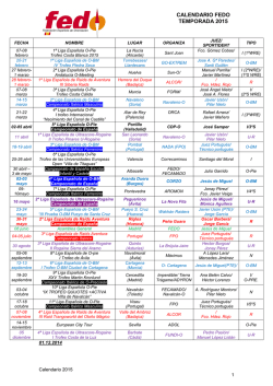 Calendario 2015 - Federaci&oacute;n Espa&ntilde;ola de Orientaci&oacute;n