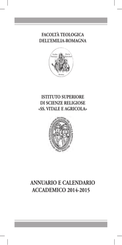 ANNUARIO E CALENDARIO ACCADEMICO 2014-2015