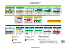 Calendario academico 2015 - Universidad Aut&oacute;noma de Asunci&oacute;n