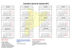 Calendario laboral 2015
