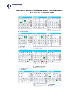 CALENDARIO 2015 - EXTRANET - Hospital Universitario Cruces