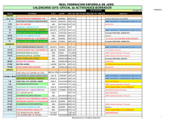 CALENDARIO 2015 - Real Federaci&oacute;n Espa&ntilde;ola de Judo y
