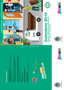 Calendario 2015 Raccolta differenziata domiciliare nel Comune di
