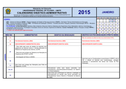 Calend&aacute;rio Did&aacute;tico-Administrativo 2015