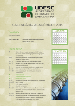CALEND&Aacute;RIO ACAD&Ecirc;MICO | 2015