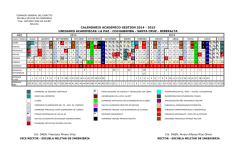 Calendario Academico 2014-2015 - Escuela Militar de Ingenier&iacute;a
