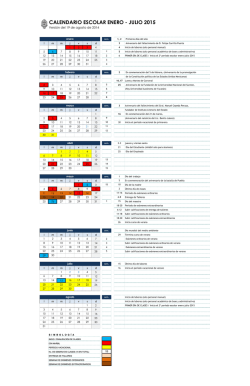 calendario escolar enero - julio 2015