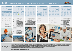 Calend&aacute;rio Acad&ecirc;mico de 2015