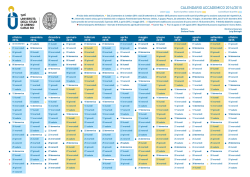 calendario accademico 2014/2015 - Universit&agrave; degli Studi di Urbino