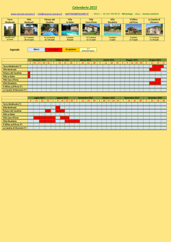 Calendario 2015 - Agriturismo Vacanze in Toscana