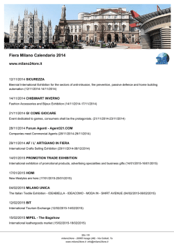 Calendario Fiera Milano 2013