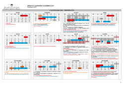 CALENDARIO 2015 &ndash; PRIMER A&Ntilde;O