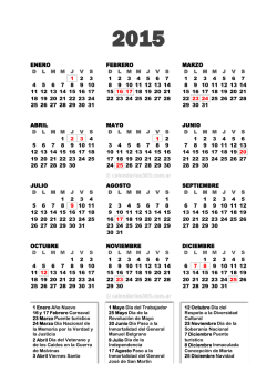 Calendario 2015 PDF