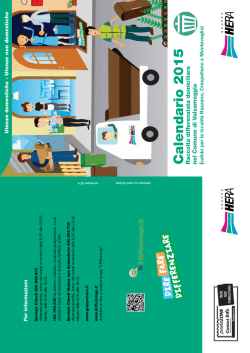 Calendario 2015 Raccolta differenziata domiciliare nel Comune di V