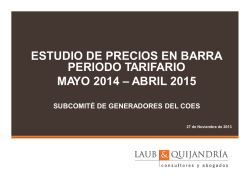 ESTUDIO DE PRECIOS EN BARRA PERIODO