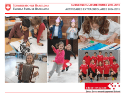 Actividades extraescolares 2014-2015