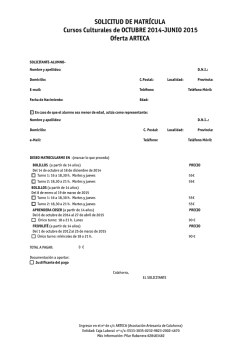 CU-MCC Cursos Arteca 2014-2015