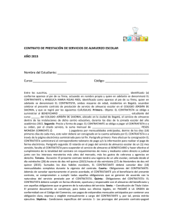 CONTRATO DE PRESTACI&Oacute;N DE SERVICIOS DE ALMUERZO
