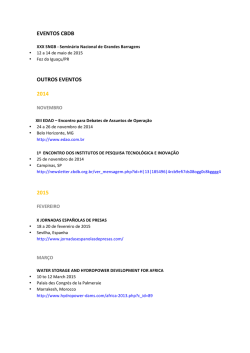 EVENTOS CBDB OUTROS EVENTOS 2014 2015