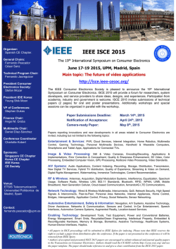 IEEE ISCE 2015 - EUIT de Telecomunicaci&oacute;n