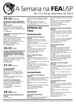 Eventos - FEA-USP - Universidade de S&atilde;o Paulo