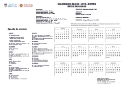 Agenda de eventos CALEND&Aacute;RIO B&Aacute;SICO