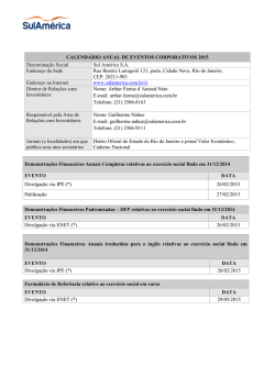 1 CALEND&Aacute;RIO ANUAL DE EVENTOS CORPORATIVOS 2015