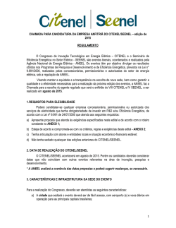 chamada para candidatura da empresa anfitri&atilde; do citenel