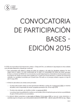 bases &ndash; 2015 - Chic and Cheap